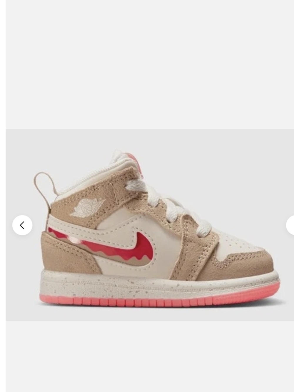 Toddler's Jordan 1 Mid SE Desert/Fusion Red-Pale Ivory Size 5